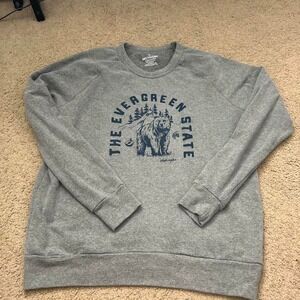Grey Evergreen State crewneck sweatshirt